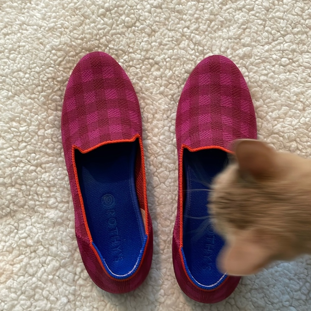 Rothy’s Pink Check Loafer 9.5